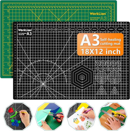 Worklion Self Healing Craft Mat: 18"x12" Rotary Cutting Mat by WORKLION
