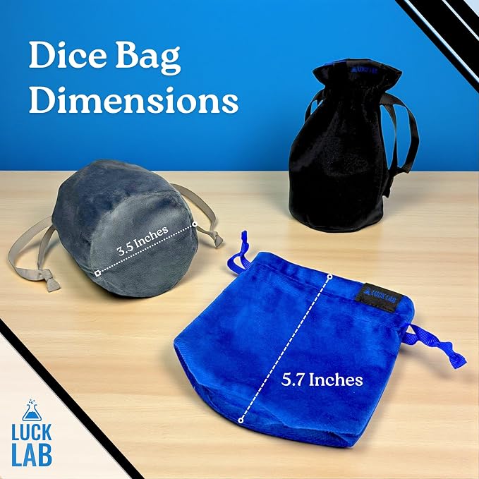 Luck Lab Velvet Drawstring Dice Bag - Image 6