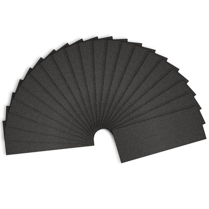 Sandpaper 150 Grit, Wet Dry Sanding Sheets 9 x 3.6 Inch by Shineboc