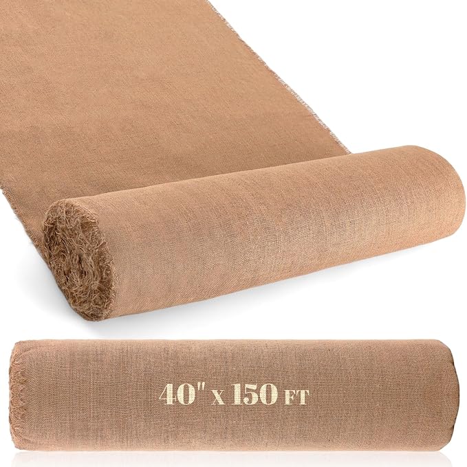 Buryeah Burlap Fabric Roll 40" Wide x 150 ft by Buryeah