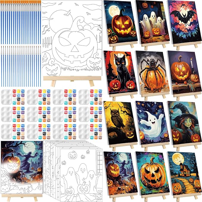 Zhanmai 12 Pack Pre Drawn Canvas by Zhanmai