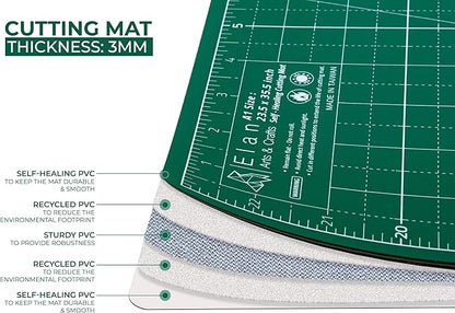 Elan Cutting Mat 36x60 Green, Extra Large Self Healing Cutting Mat 36 x 60 Inch - Image 3