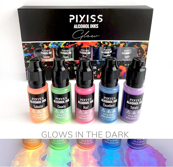 Pixiss Glow in The Dark Alcohol Ink Set - Image 6