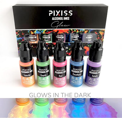 Pixiss Glow in The Dark Alcohol Ink Set - Image 6