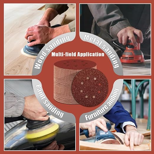 1000 Grit 5 Inch Sanding Discs Hook and Loop Sandpaper - Image 6