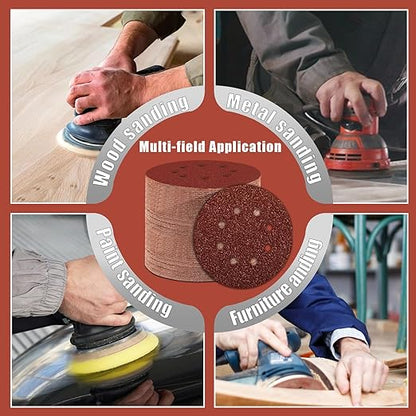 60 Grit 5 Inch Sanding Discs Hook and Loop Sandpaper - Image 6