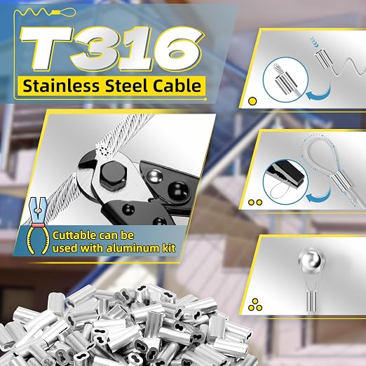 316 Stainless Steel Cable, 800FT 1/32IN Wire Rope - Image 4