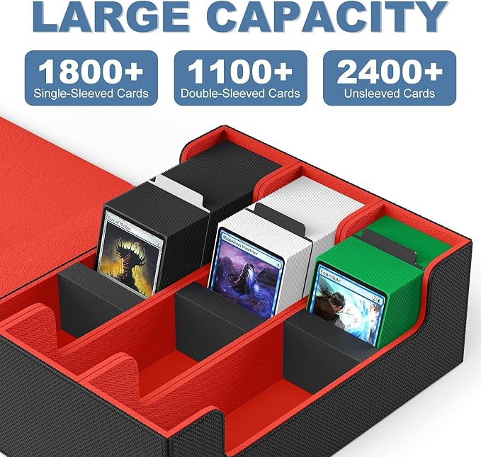 Mlikero Card Deck Case, 1800+ Trading Card Storage Box - Image 2