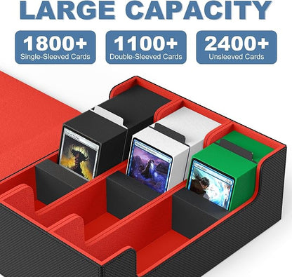 Mlikero Card Deck Case, 1800+ Trading Card Storage Box - Image 2