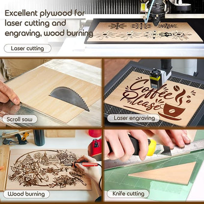 12 PCS 12x20x1/8 Inch Basswood Sheets, MAPRIAL Smooth 3mm Plywood - Image 5