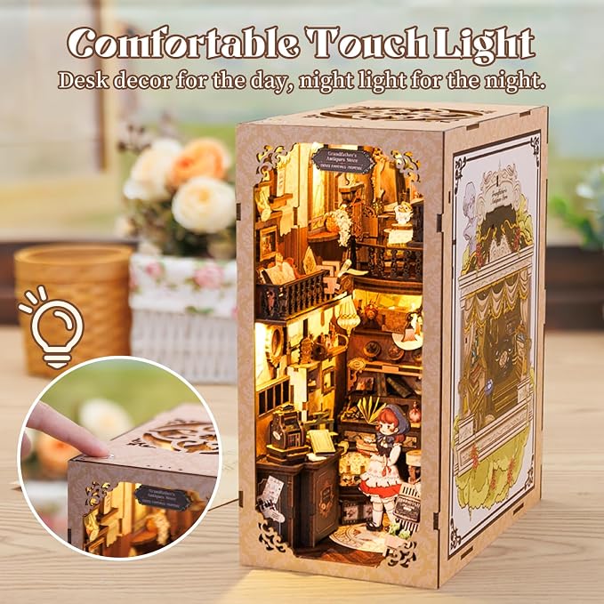 Fsolis Book Nook Kit, DIY Miniature Dollhouse Kit - Image 6