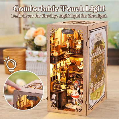 Fsolis Book Nook Kit, DIY Miniature Dollhouse Kit - Image 6