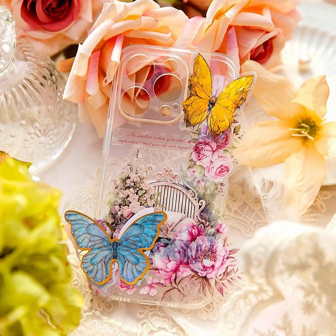 60Pcs PET Scrapbook Stickers, Vintage Aesthetic Designs - Image 7