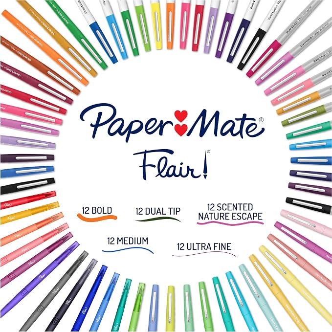 Paper Mate Flair Felt Tip Pens Ultimate Pack, Features 5 Different Types of Pens - Image 3