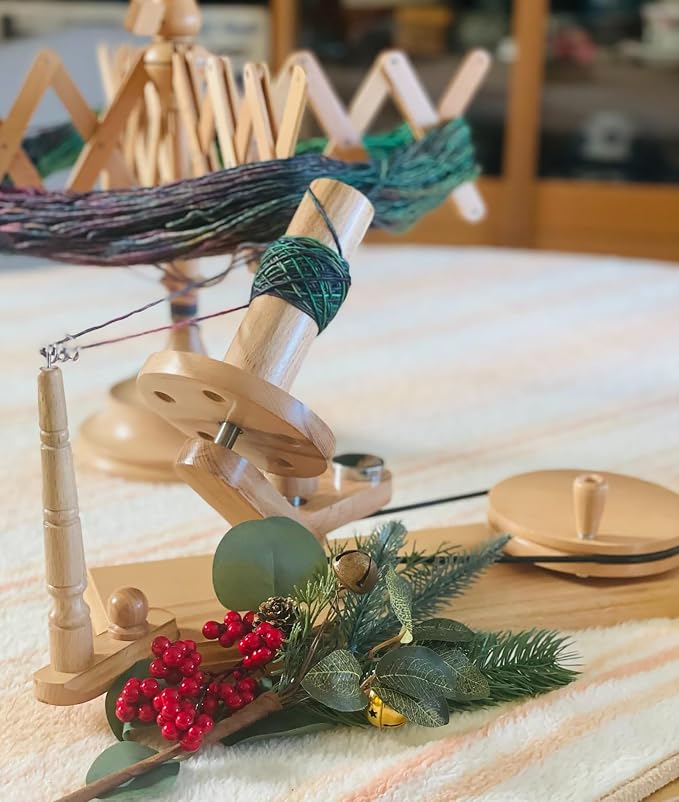 Large Handcrafted Wooden Yarn Winder & Swift – Breachwood Ball Winder - Image 3