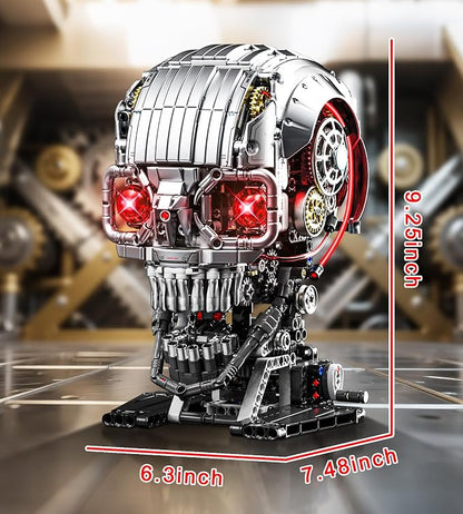 Mechanical Skull Building Set, Horror Ghost Zombie Skeleton Head Toy Home Decor - Image 6