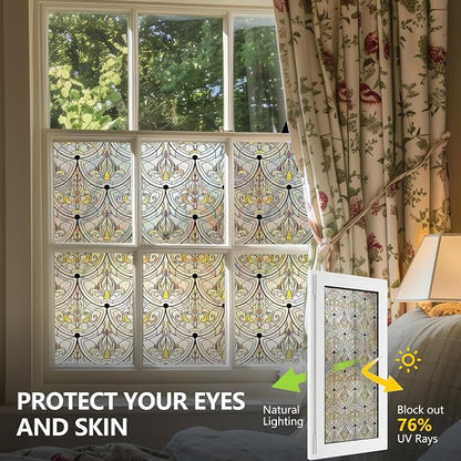 3D Stained Glass Window Film, Decorative Window Privacy Film - Image 3