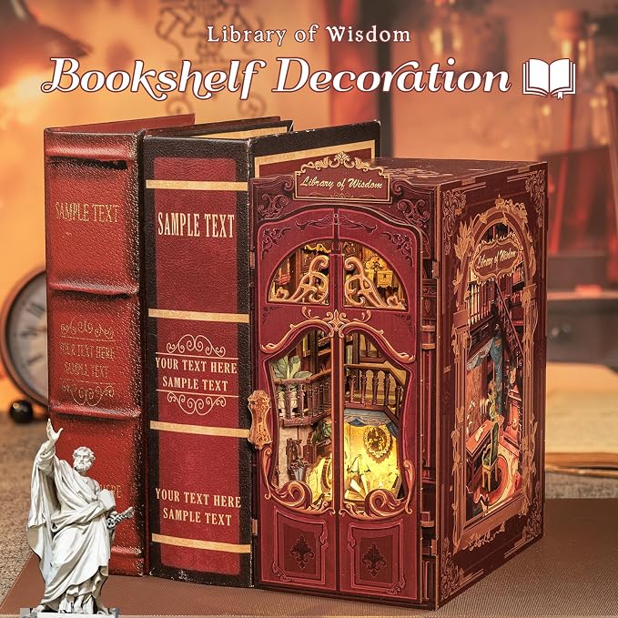 Fsolis Book Nook Kits, DIY Miniature House Kit 3D Puzzles - Image 2