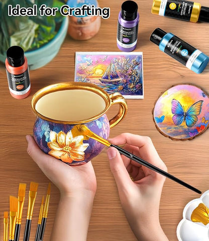 52 PCS Metallic Acrylic Paint Set - Image 6