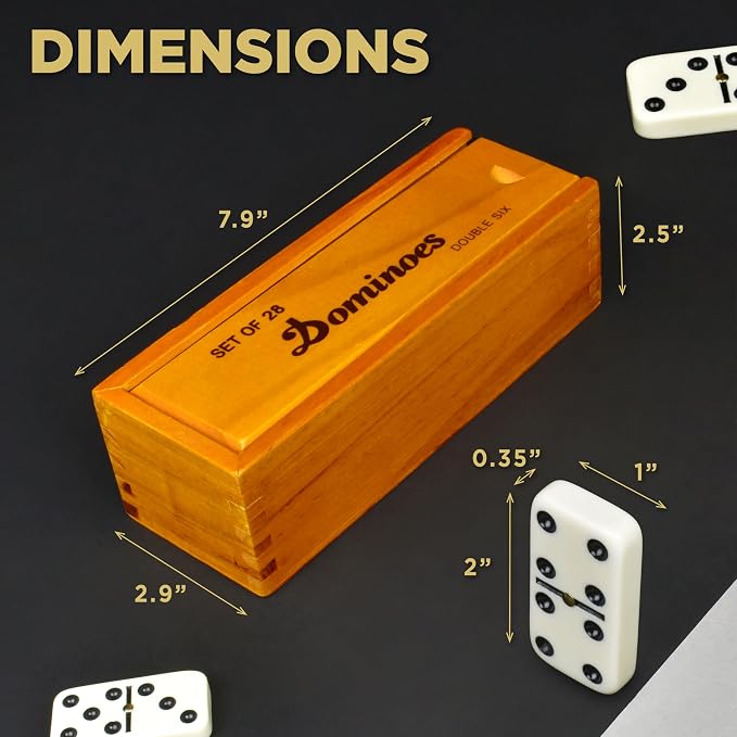 Queensell Dominos Set for Adults – Dominoes - Image 3
