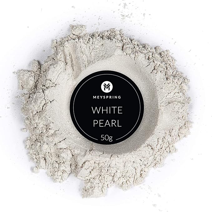 MEYSPRING White Pearl Mica Powder - 50g - White Resin Art Pigment - Mica Powder - Image 2