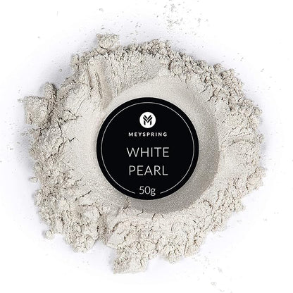 MEYSPRING White Pearl Mica Powder - 50g - White Resin Art Pigment - Mica Powder - Image 2