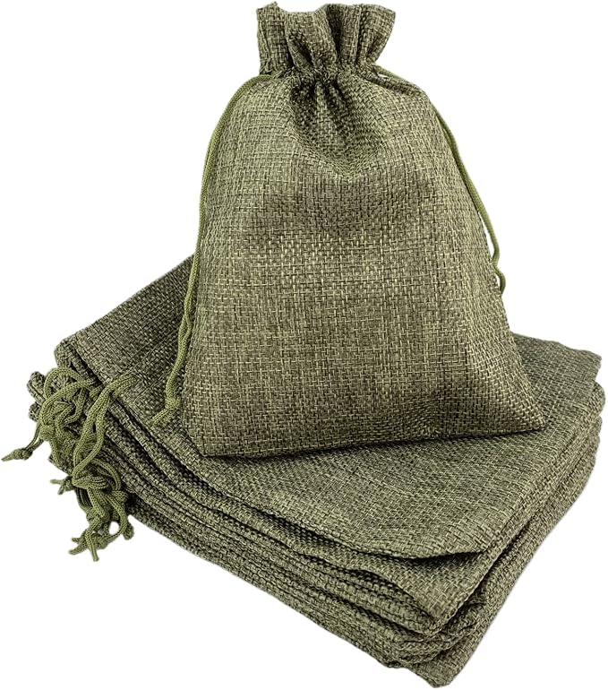 Palmhomee Pack of 25 Burlap Gift Bags by Palmhomee