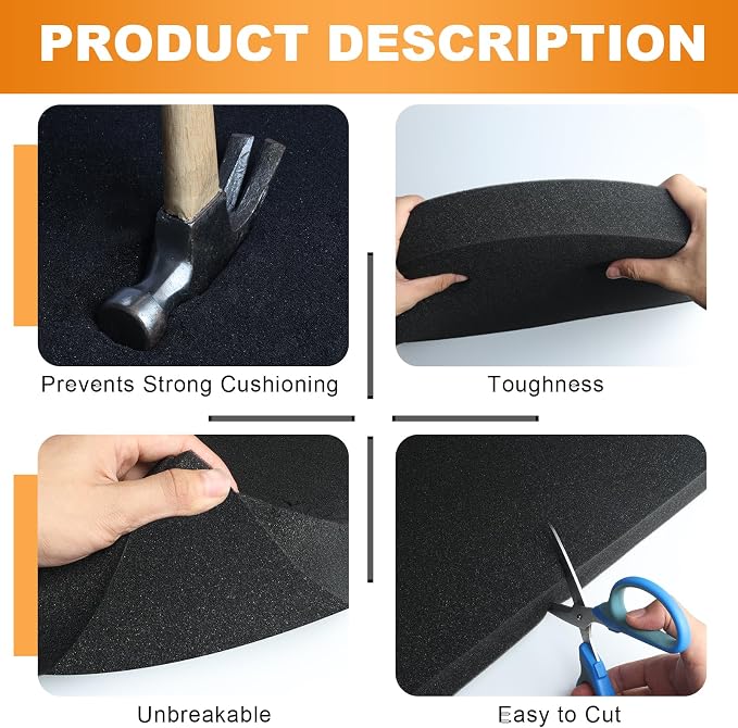 Eunice 6Pcs Polyurethane Foam Sheets - Image 3