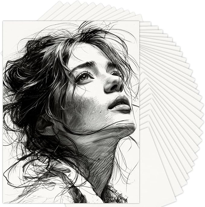 9" x 12" Sketch Paper, Art Paper Bulk, 65 Sheets Drawing Paper, Acid Free by Donyang
