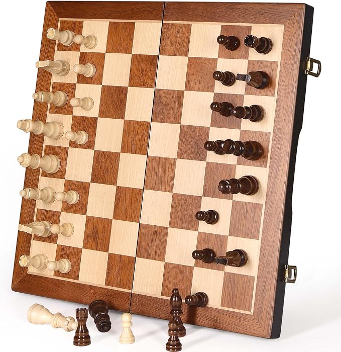 Magnetic Wooden Chess Set 15" Unique Chess Board Game - Image 8