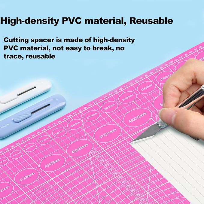 A5 Cutting Mat, Self Healing Sewing Mat, Craft Mat Double Sided 3-Ply Craft - Image 2