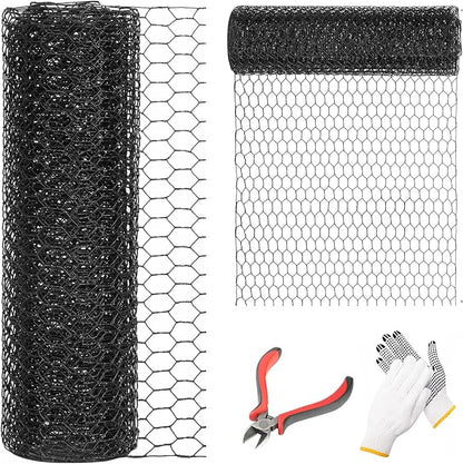 24'' x 50' Black Chicken Wire Fencing, 1 inch Chicken Wire and 20 Gauge Poultry by DOLEMODUO