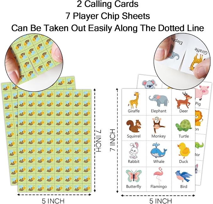 Jungle Animal Party Bingo Game Cards, Gender Reveal Themed Bingo Card - Image 2