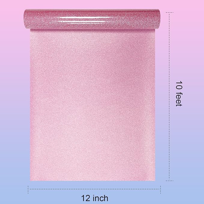 Glitter HTV Heat Transfer Vinyl Rolls- 12" x 10ft. Glitter Iron on Vinyl - Image 2