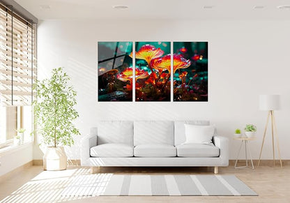 SpiritualHands Fantastic Mushrooms Glass Wall Art Oil Painting - Image 9