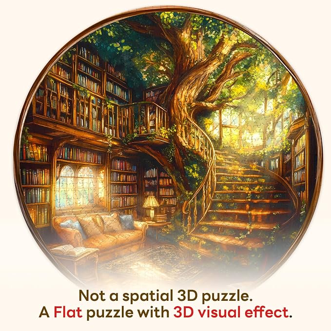 Round Puzzles for Adults 1000 Pieces, Hard Difficult Challenging Puzzles for - Image 2