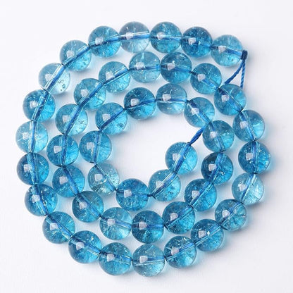 120pcs 6mm Blue Topaz Crystal Quartz Natural Stone Round Loose Beads - Image 2