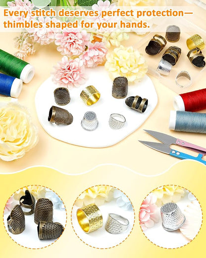 FIVEIZERO Thimble Kit– 7 PCS Sewing Thimbles - Image 3