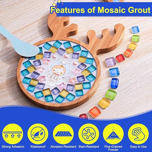 Mosaic Crystal Grout Kit with Scraper, Mosaic Crystal Sealant, Handmade - Image 2