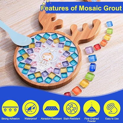 Mosaic Crystal Grout Kit with Scraper, Mosaic Crystal Sealant, Handmade - Image 2