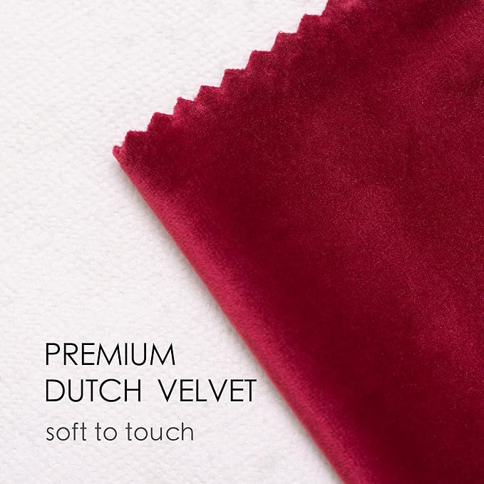 Vitalizart Red Velvet Ribbon Set 3/8" x 15 Yd Burgundy Wooden Spool Fabric Trim - Image 3