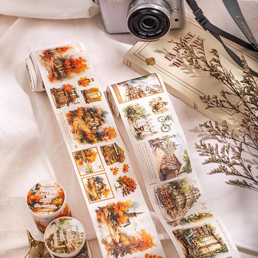 6 Rolls Seasonal Landscape Washi Tape Set, Nature-Inspired Stickers - Image 8