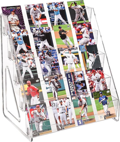 2 Pack Upgraded 5 Tier Acrylic Card Display Stand, Sports Cards, Stickers & by Unknown