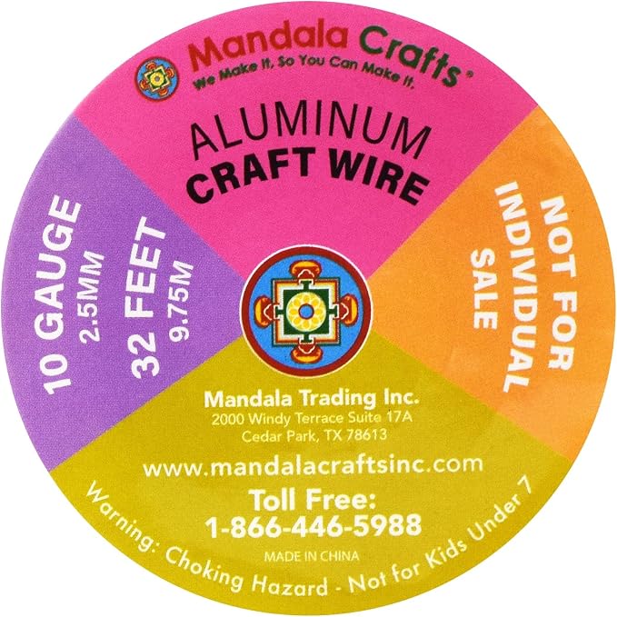 Mandala Crafts 10 Gauge Anodized Aluminum Craft Wire - Image 3