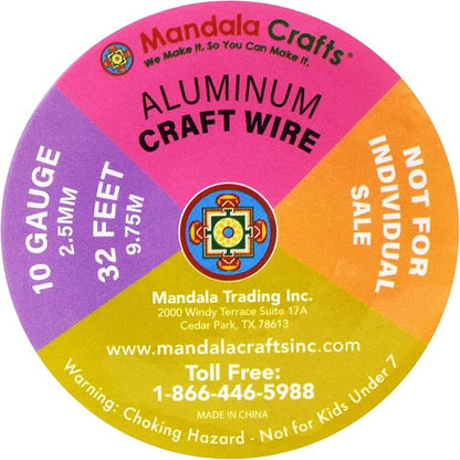 Mandala Crafts 10 Gauge Anodized Aluminum Craft Wire - Image 3