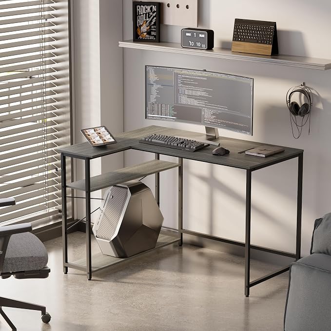 Pamray 43 Inch L Shaped Computer Desk - Image 2