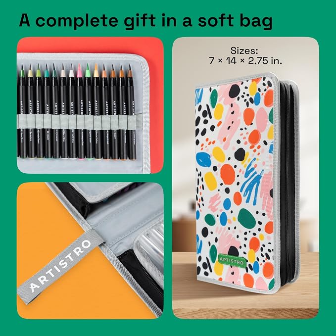 ARTISTRO 100 Watercolor Markers Teacher Appreciation Gifts – Brush Pens - Image 7