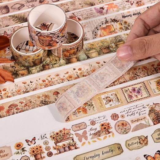 Natural Washi Tape Set, 42 Rolls - Image 7
