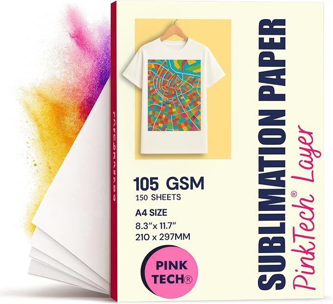 Hayes Sublimation Paper 105gsm A4 Size – 150 Sheets | Works by HayesPaperCo
