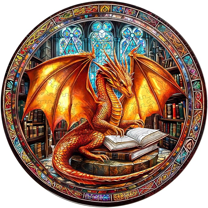 Wooden Puzzles for Adults, Dragon Wooden Puzzle, Magic Wooden Jigsaw Puzzles by Kaayeewood